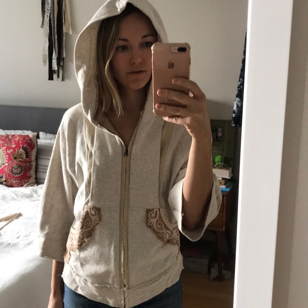 Free People Zip Up Hoodie